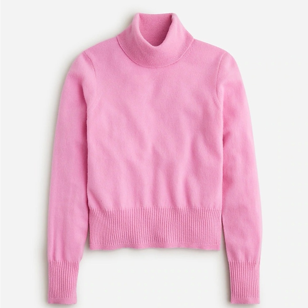 100% Merino Wool J.Crew Turtleneck Sweater (L) in Lotus Bloom